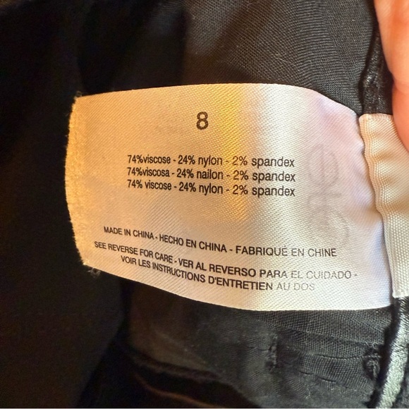 Social Standard by Sanctuary | Black Faux Leather Ankle Skinny Pants | Sz 8 - Picture 9 of 11